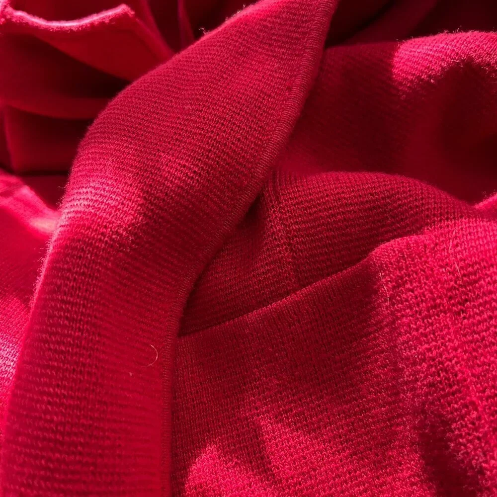 NWOT Chico's Women's Chunky Collared Red Duster Cardigan L